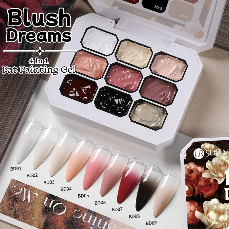 UR SUGAR 9-Color Pat Painting Gel Palette