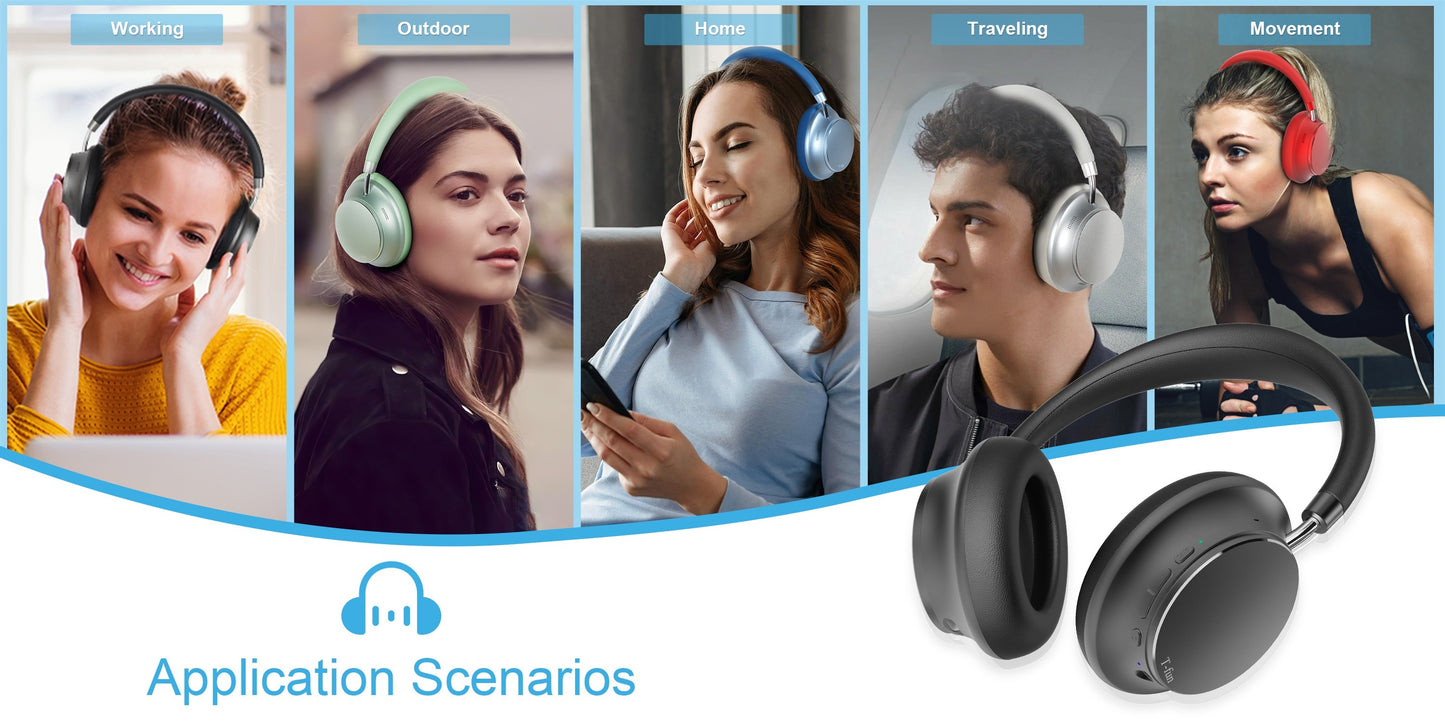 Men’s Bluetooth Over‑Ear Headphones