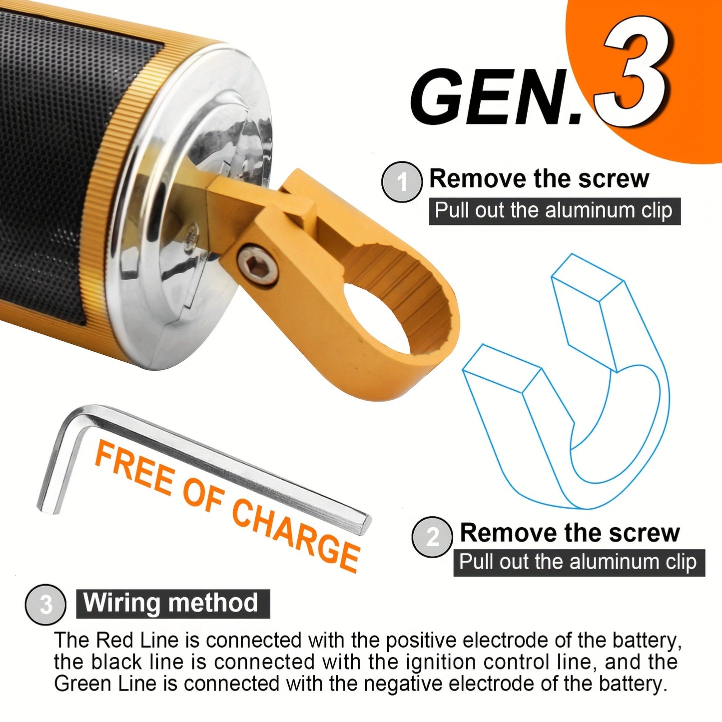 Waterproof Wireless Motorcycle ATV