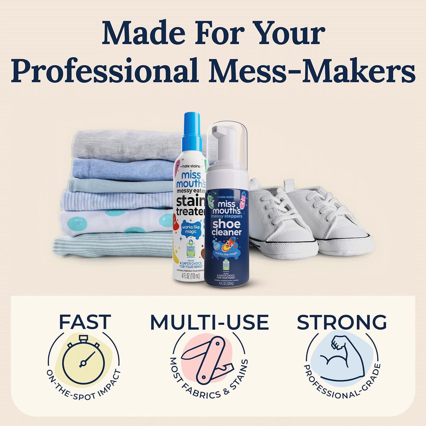 Miss Mouth’s Messy Eater & Steppers Cleaning Kit Combo pack