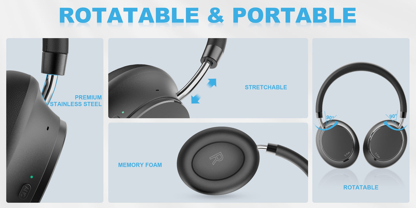 Men’s Bluetooth Over‑Ear Headphones