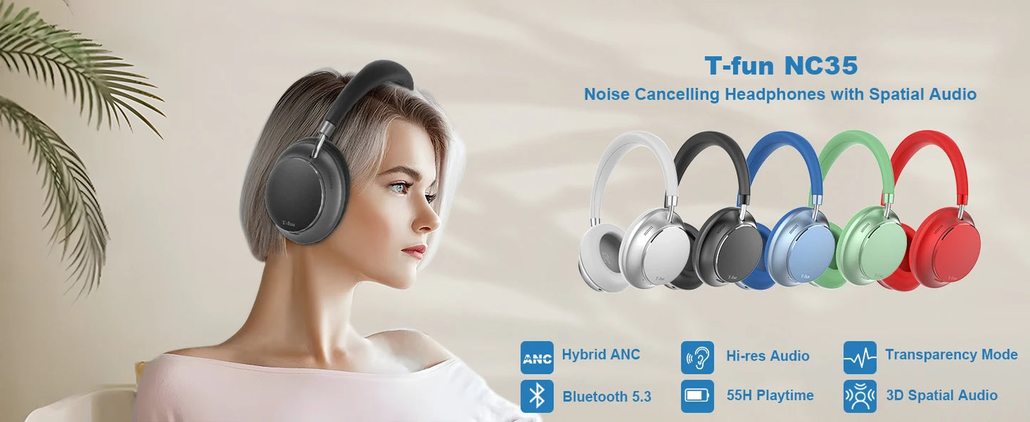 Men’s Bluetooth Over‑Ear Headphones