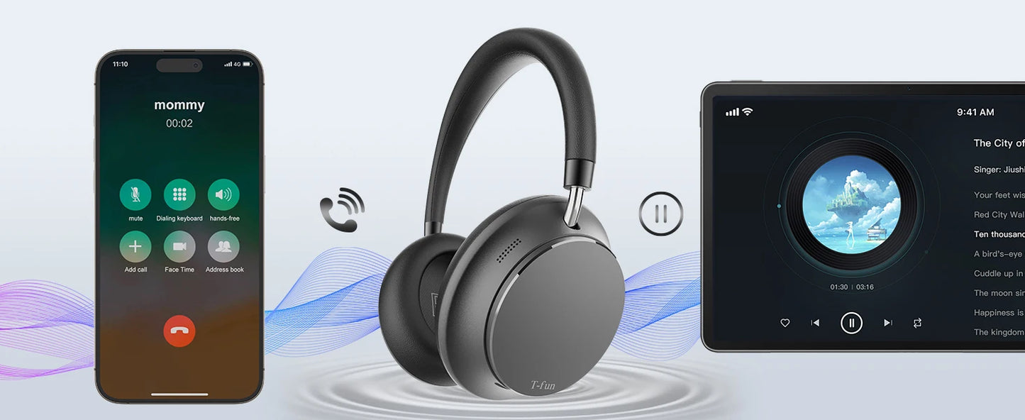 Men’s Bluetooth Over‑Ear Headphones