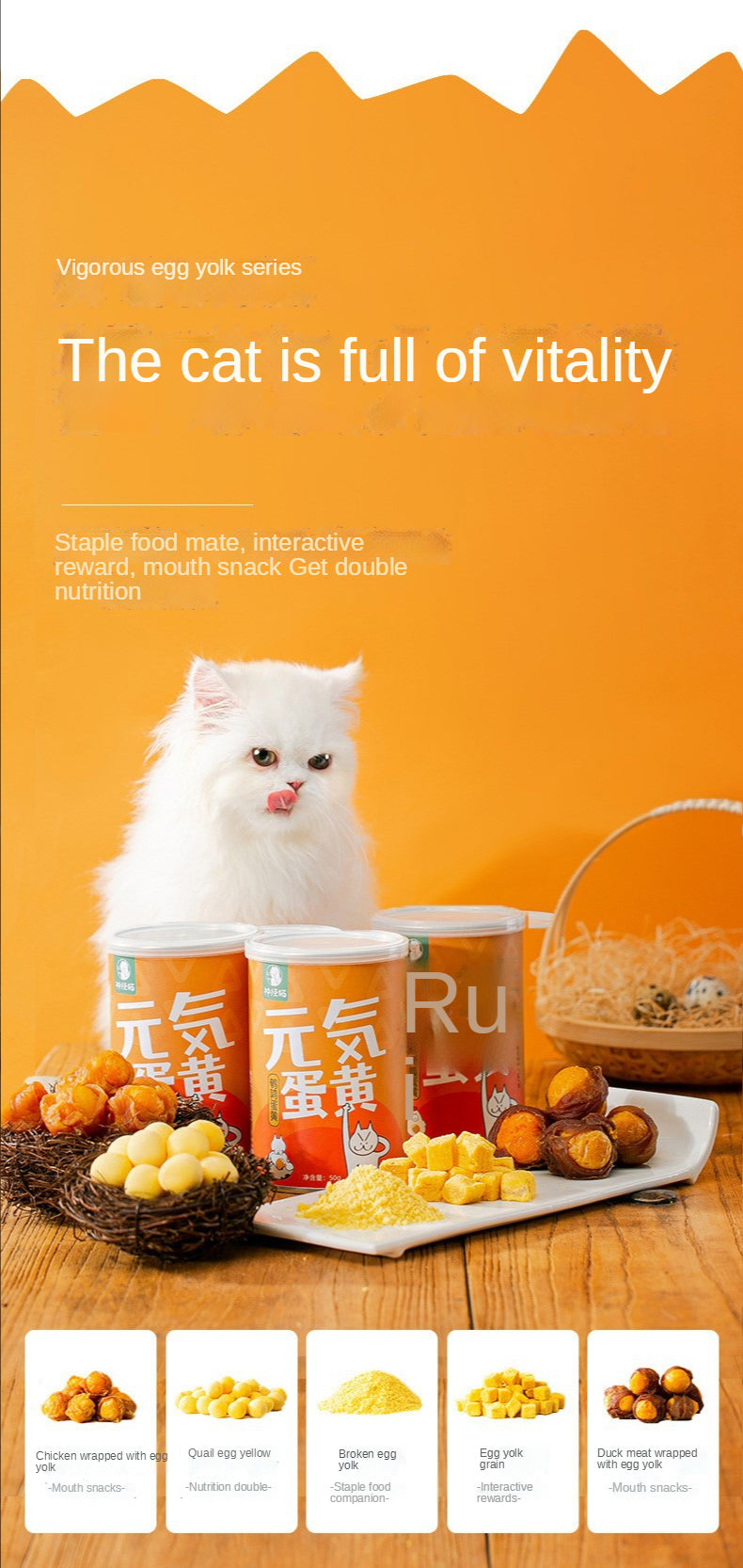 Genki series quail egg yellow freeze-dried