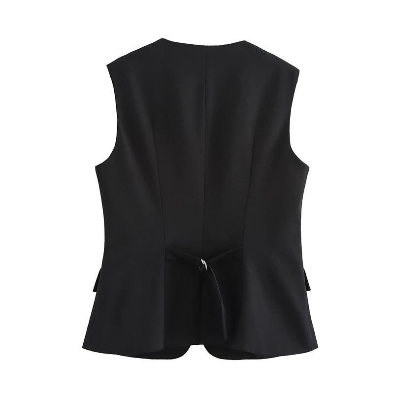 Urban Zip‑Front Sleeveless Waistcoat