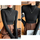Women’s Slim Half‑Turtleneck Knitted Pullover Sweater