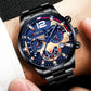 Fashion Men's Watches: Stainless Steel Band Analog Quartz Wristwatch