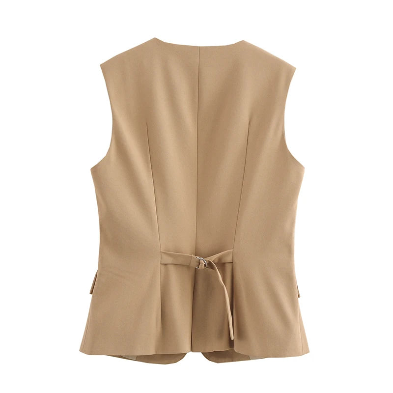 Urban Zip‑Front Sleeveless Waistcoat