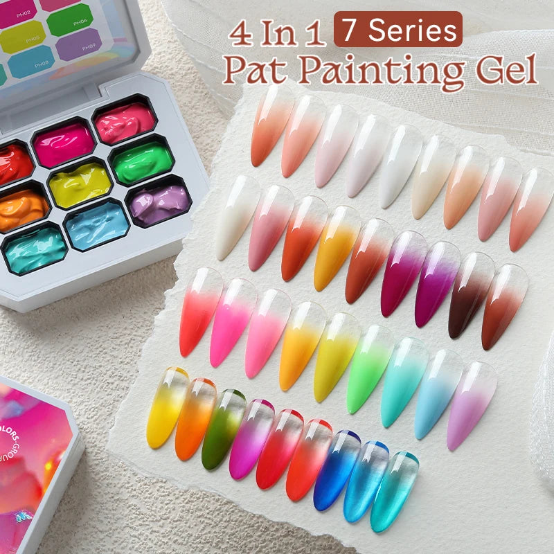 UR SUGAR 9-Color Pat Painting Gel Palette