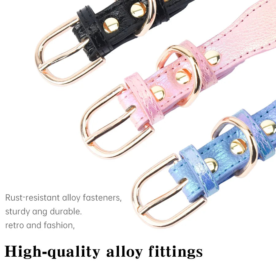 Shiny Rhinestone Pet Collar Love Jewelry Dog Collar Comfortable Leather Dog Adjustable Collar