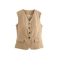 Urban Zip‑Front Sleeveless Waistcoat