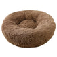 Winter Round Plush Dog Beds Washable Plush Fluffy Pet Cushion Dog Cat Bed Mat Portable Pet Kennel Puppy Pad