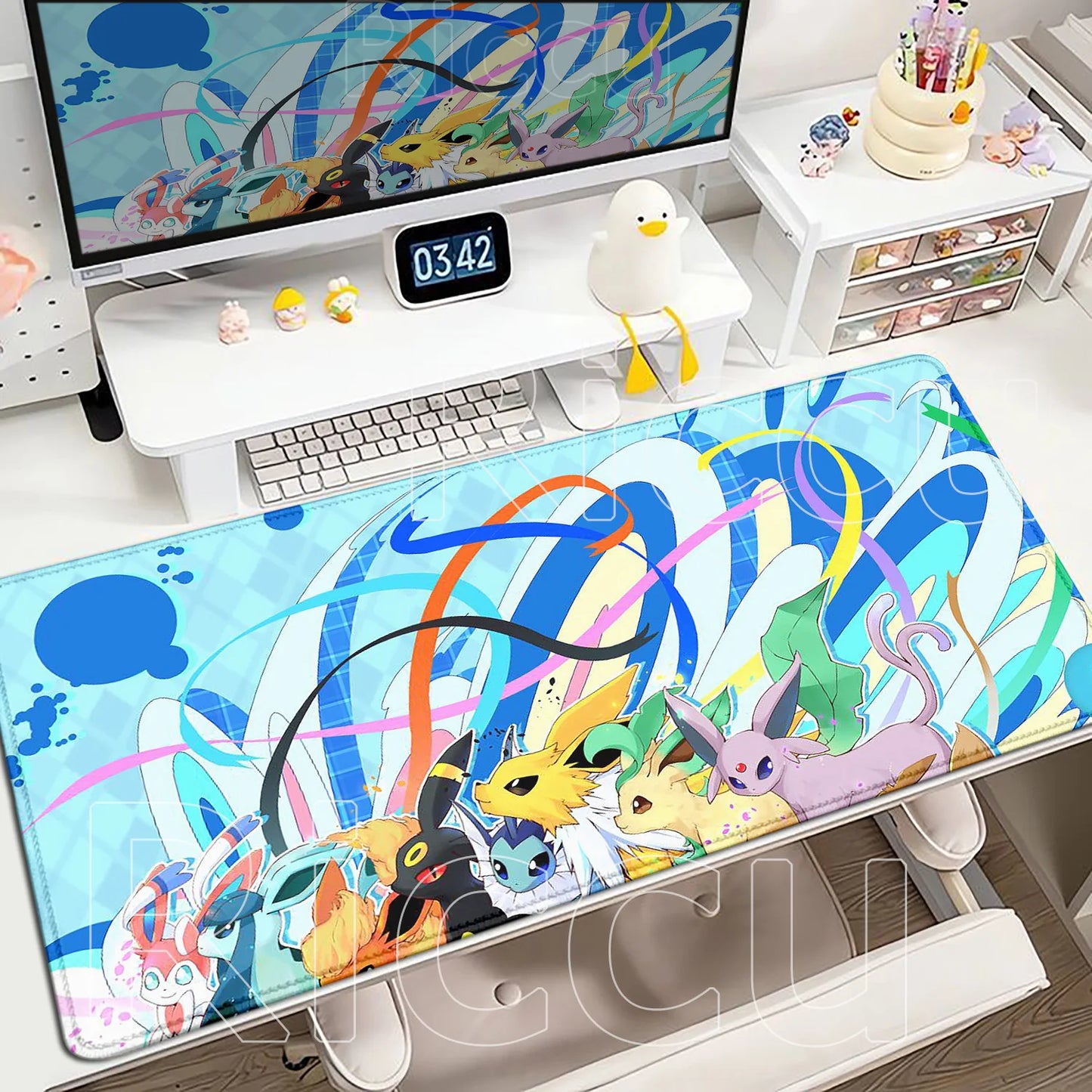 Kawaii Eevees Mouse Pad - Pokémon Office Gaming Desk Mat