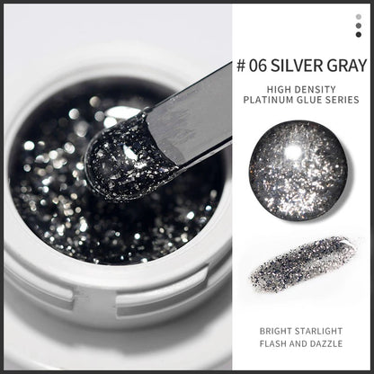 High Density Glitter Platinum Line Art UV Gel (5g)