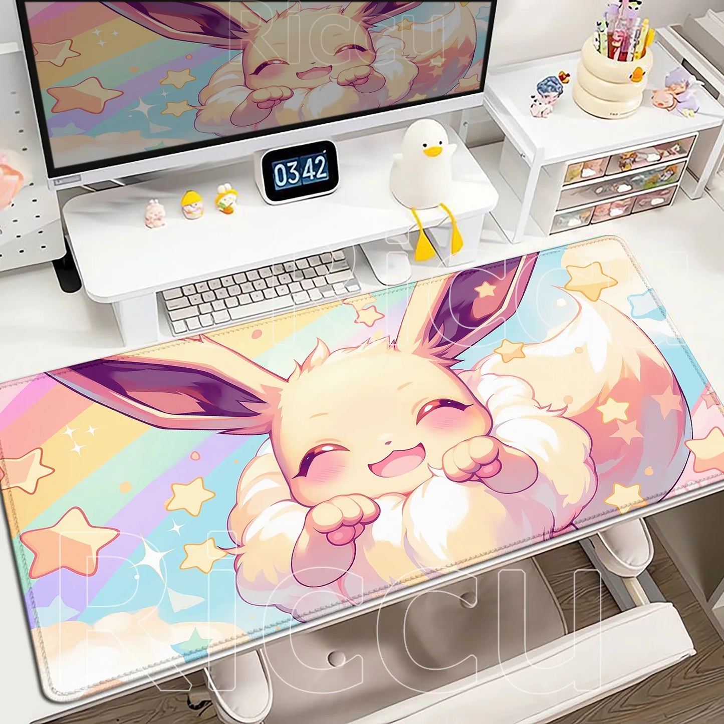 Kawaii Eevees Mouse Pad - Pokémon Office Gaming Desk Mat