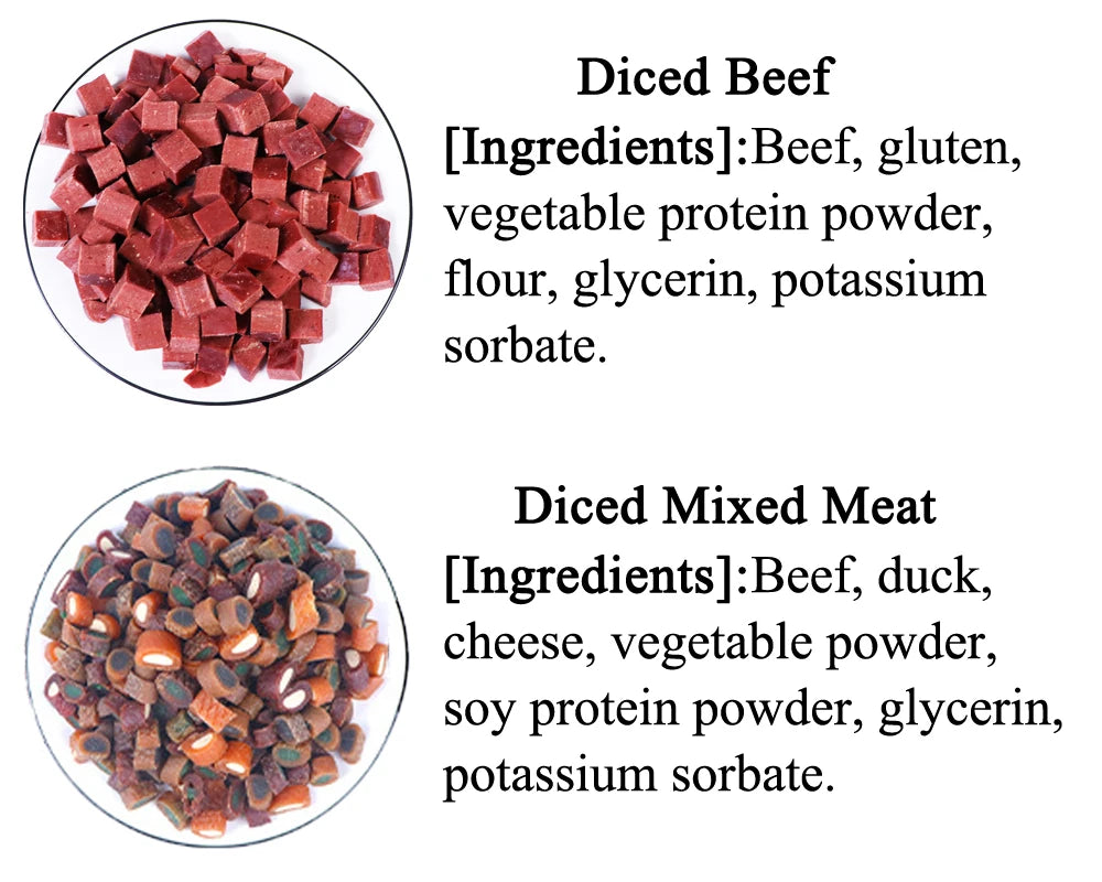 Diced Beef Dog Treats for Small,