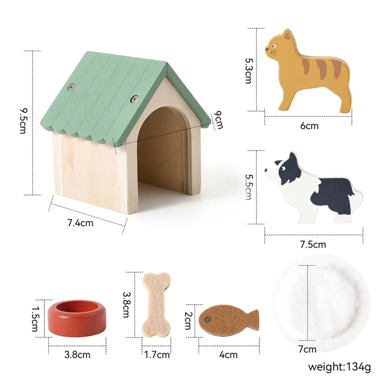Toy House Accessories Pet Set