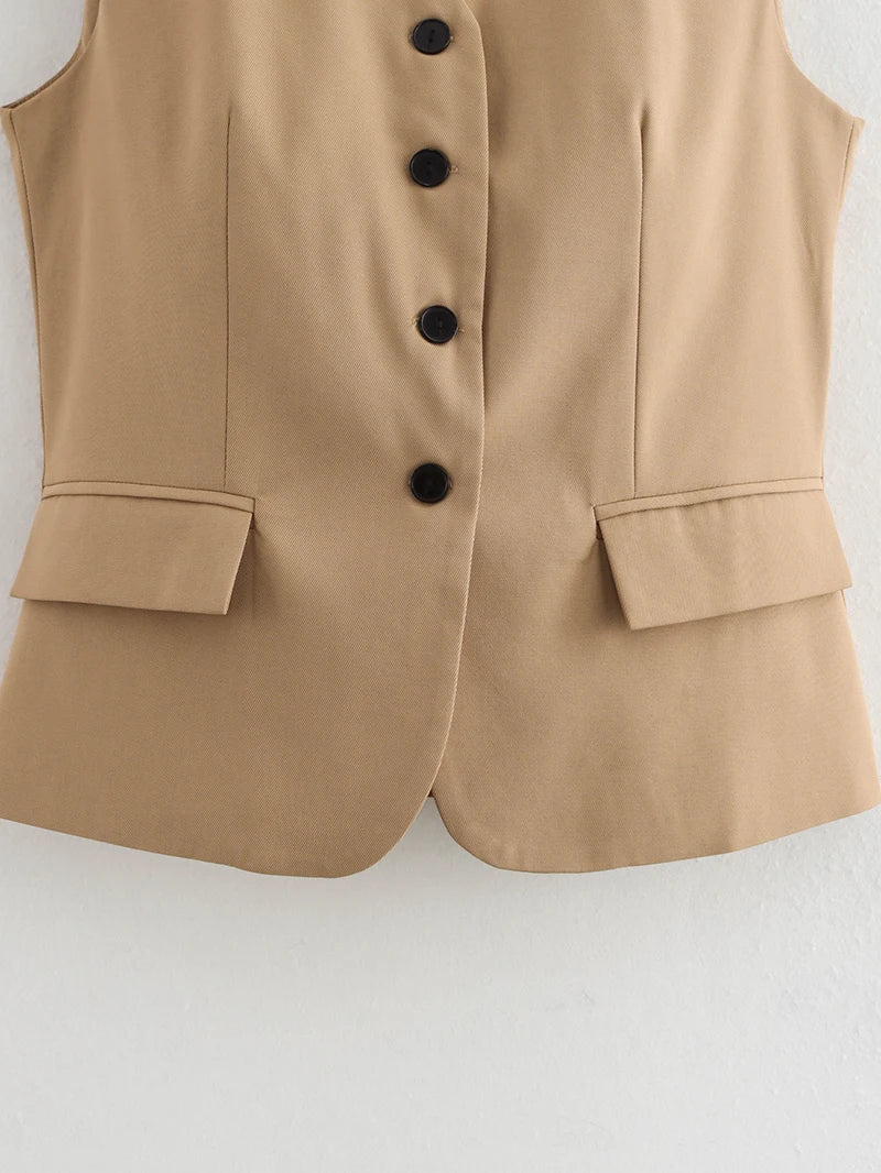 Urban Zip‑Front Sleeveless Waistcoat