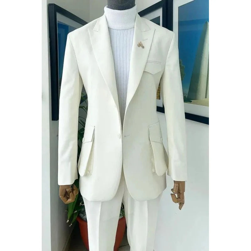 White Wedding Men'S Suits Masculino
