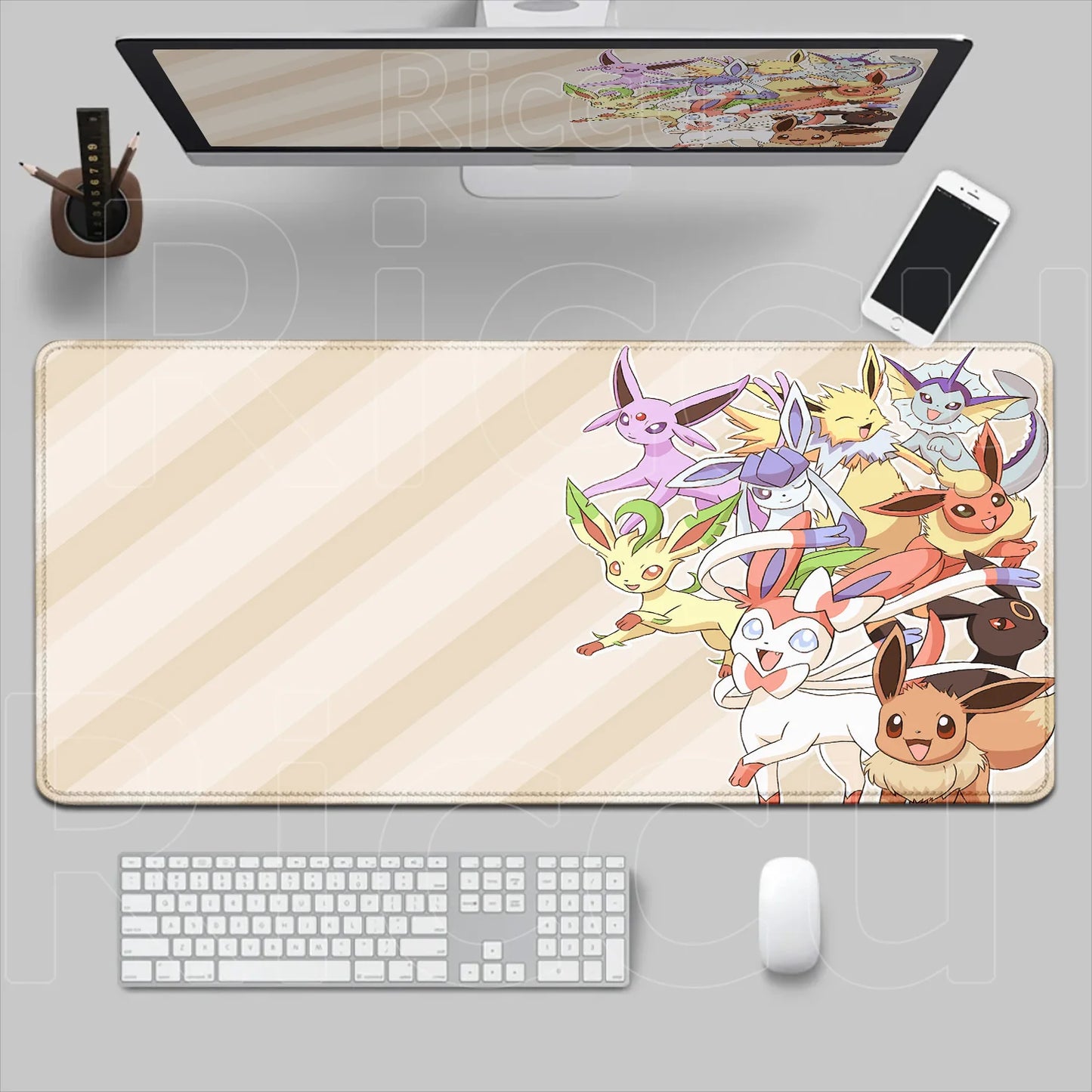 Kawaii Eevees Mouse Pad - Pokémon Office Gaming Desk Mat
