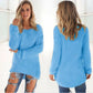 Women Warm Solid‑Color O‑Neck Loose Knit Sweater