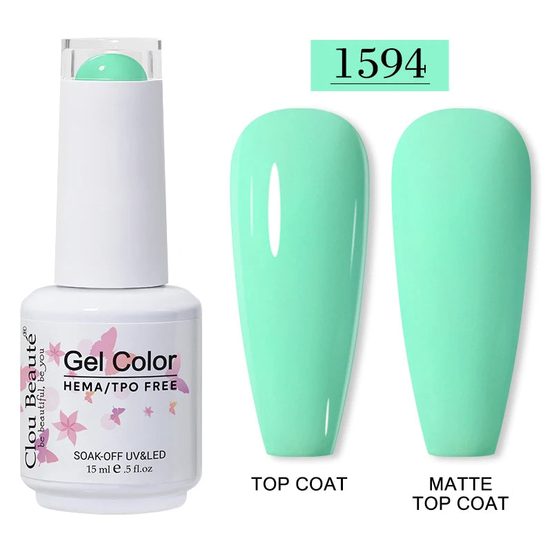 Clou Beaute 15ml HEMA/TPO-Free UV Gel Polish (Classic Red Collection)