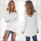 Women Warm Solid‑Color O‑Neck Loose Knit Sweater