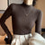 Women’s Slim Half‑Turtleneck Knitted Pullover Sweater