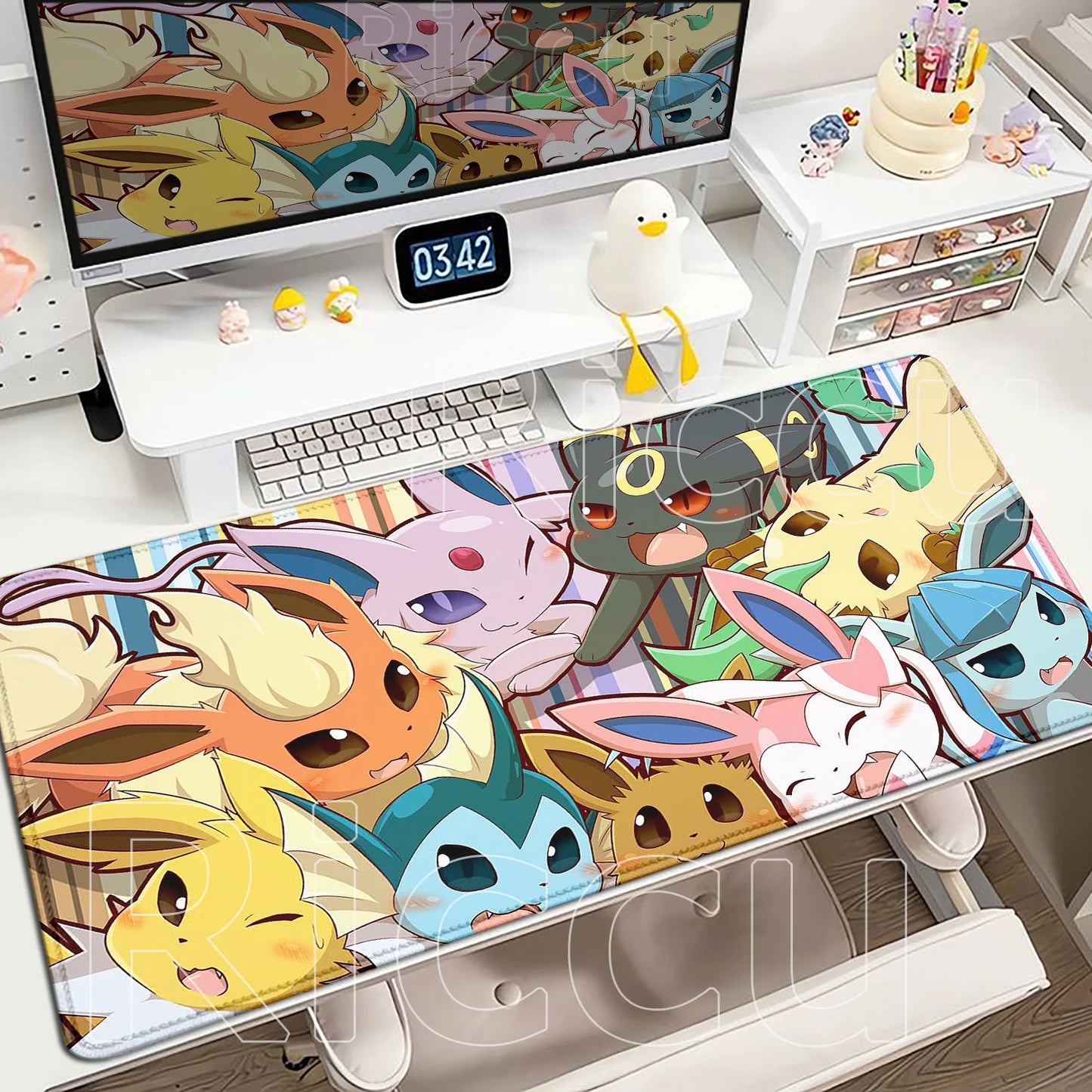 Kawaii Eevees Mouse Pad - Pokémon Office Gaming Desk Mat