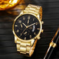 1PC Men's Luxury Watch: Fashion Business Calendar Quartz Wristwatch with Steel Band