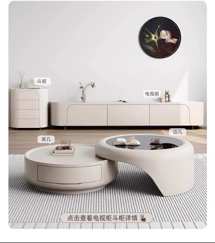Luxury Modern Round Coffee Table – Minimalist Contemporary Design