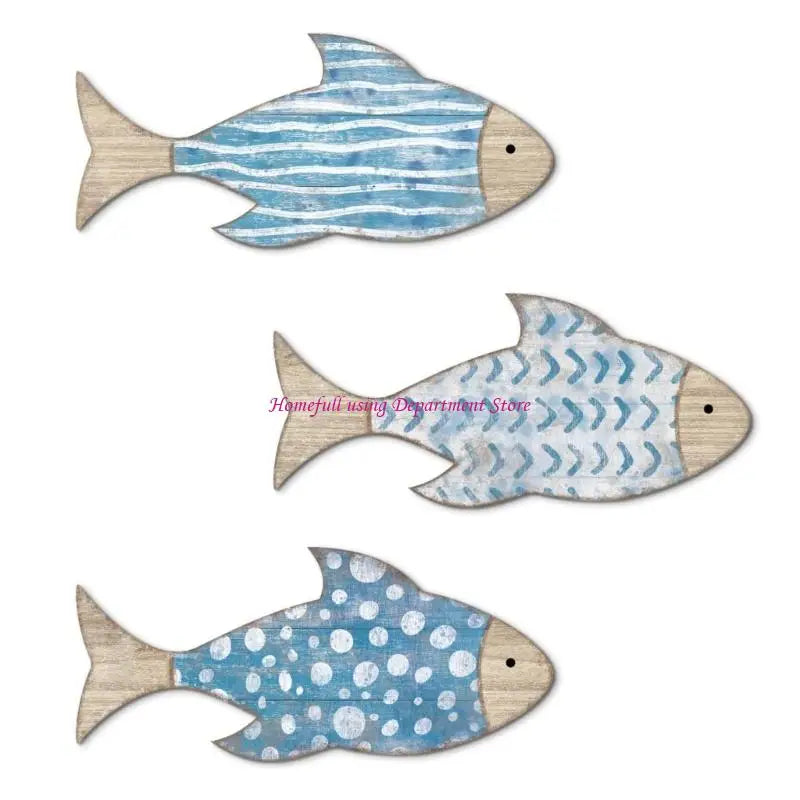 Coastal Wooden Fish Wall Decors Set