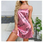 Midnight Blossom Satin Nightdress