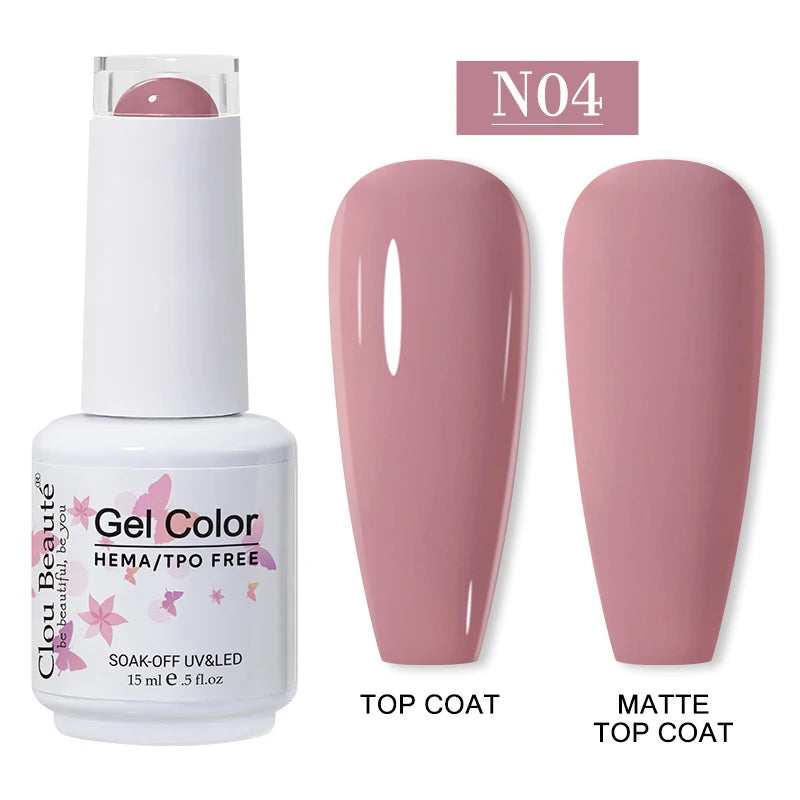 Clou Beaute 15ml HEMA/TPO-Free UV Gel Polish (Classic Red Collection)