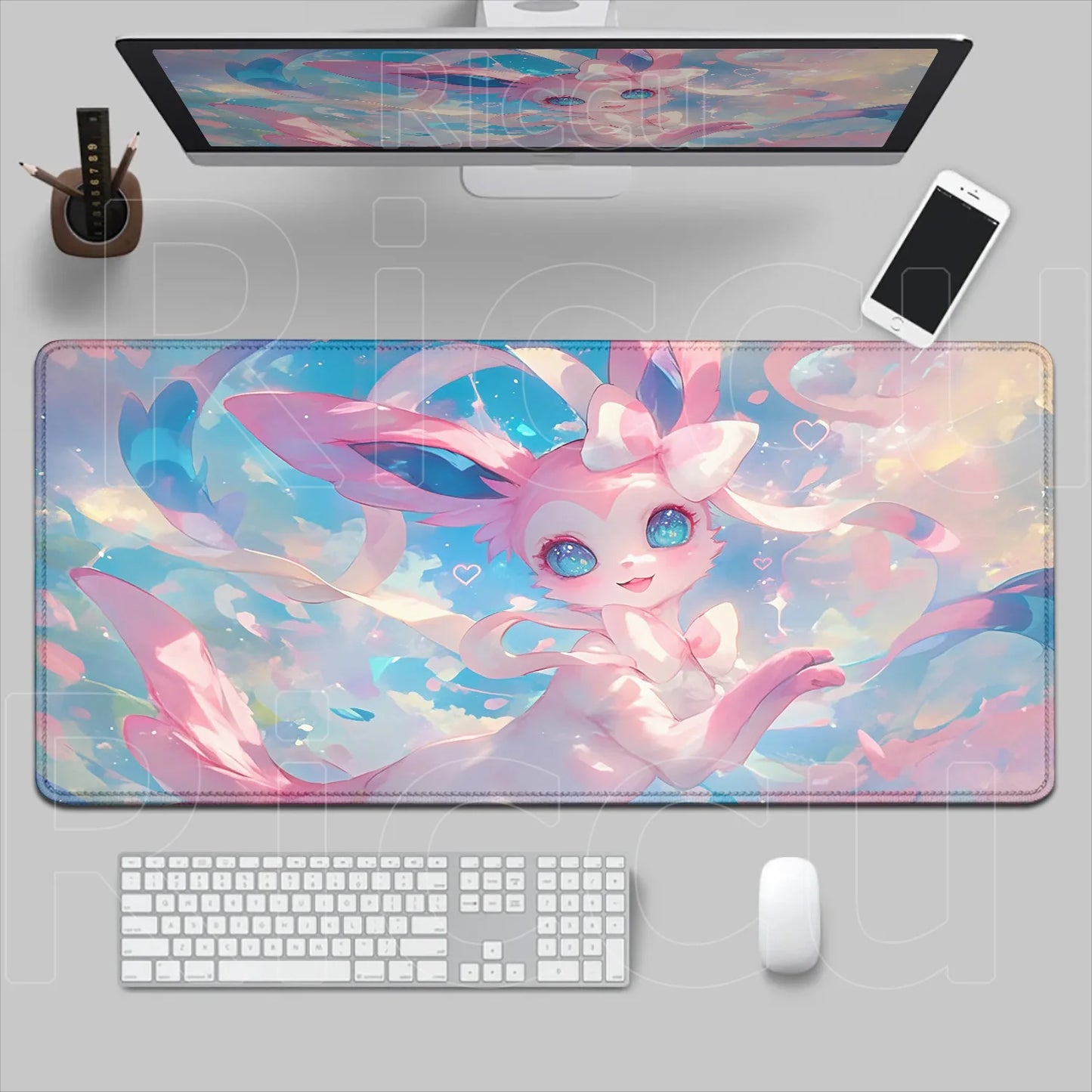 Kawaii Eevees Mouse Pad - Pokémon Office Gaming Desk Mat