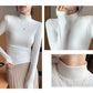 Women’s Slim Half‑Turtleneck Knitted Pullover Sweater