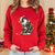 Women’s Christmas Cat Long‑Sleeve Pullover Sweater