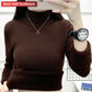 Turtleneck Winter Sweater Women Elegant Thicken Velvet Lined Warm Sueter Knitted Pullover Slim Tops Jersey Knitwear Jumper New