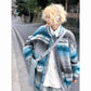 Y2K Striped Knit Cardigan