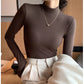 Women’s Slim Half‑Turtleneck Knitted Pullover Sweater