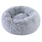 Winter Round Plush Dog Beds Washable Plush Fluffy Pet Cushion Dog Cat Bed Mat Portable Pet Kennel Puppy Pad
