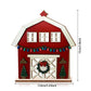 Festive Wooden Barn - shaped Ornament