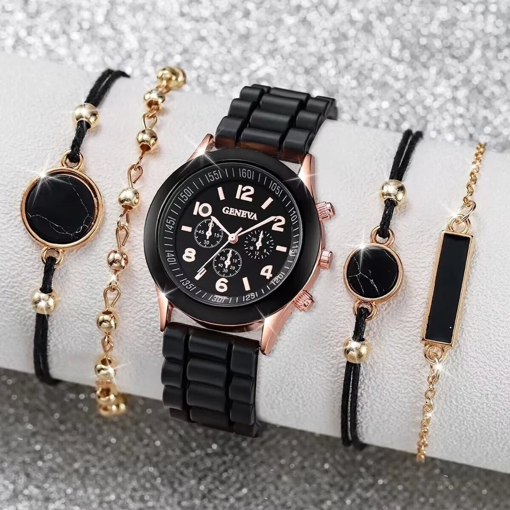 Casual Chic Watch & Jewelry Stack