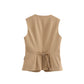 Urban Zip‑Front Sleeveless Waistcoat