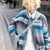 Y2K Striped Knit Cardigan