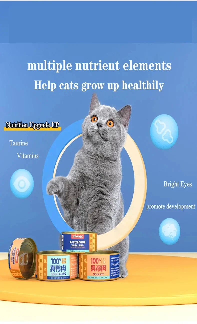 Canned cat wholesale chicken duck hydrating