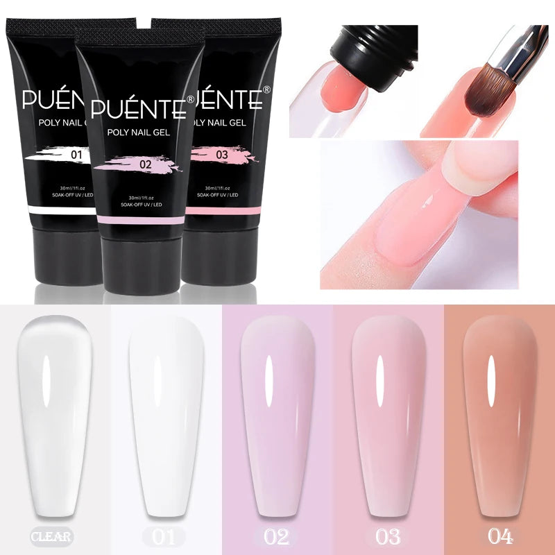 PUENTE Hema-Free 30ML Poly Nail Gel Set (5 Pcs)