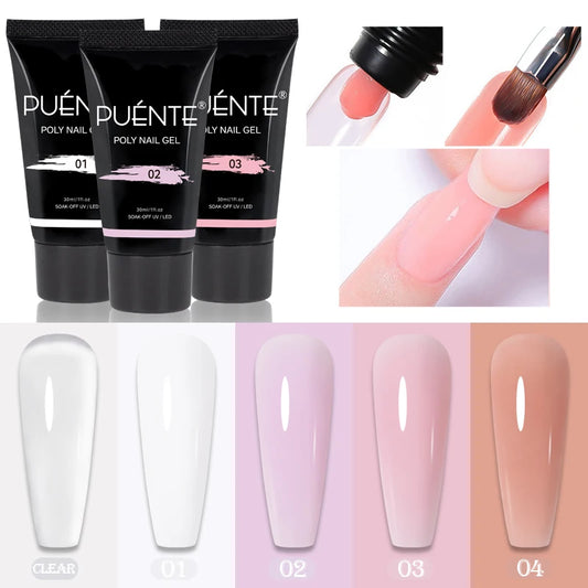 PUENTE Hema-Free 30ML Poly Nail Gel Set (5 Pcs)