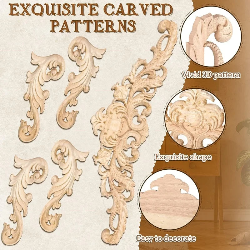 Decorative Wood Appliques and Onlays Natural