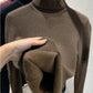 Women’s Velvet‑Lined Thick Turtleneck Sweater